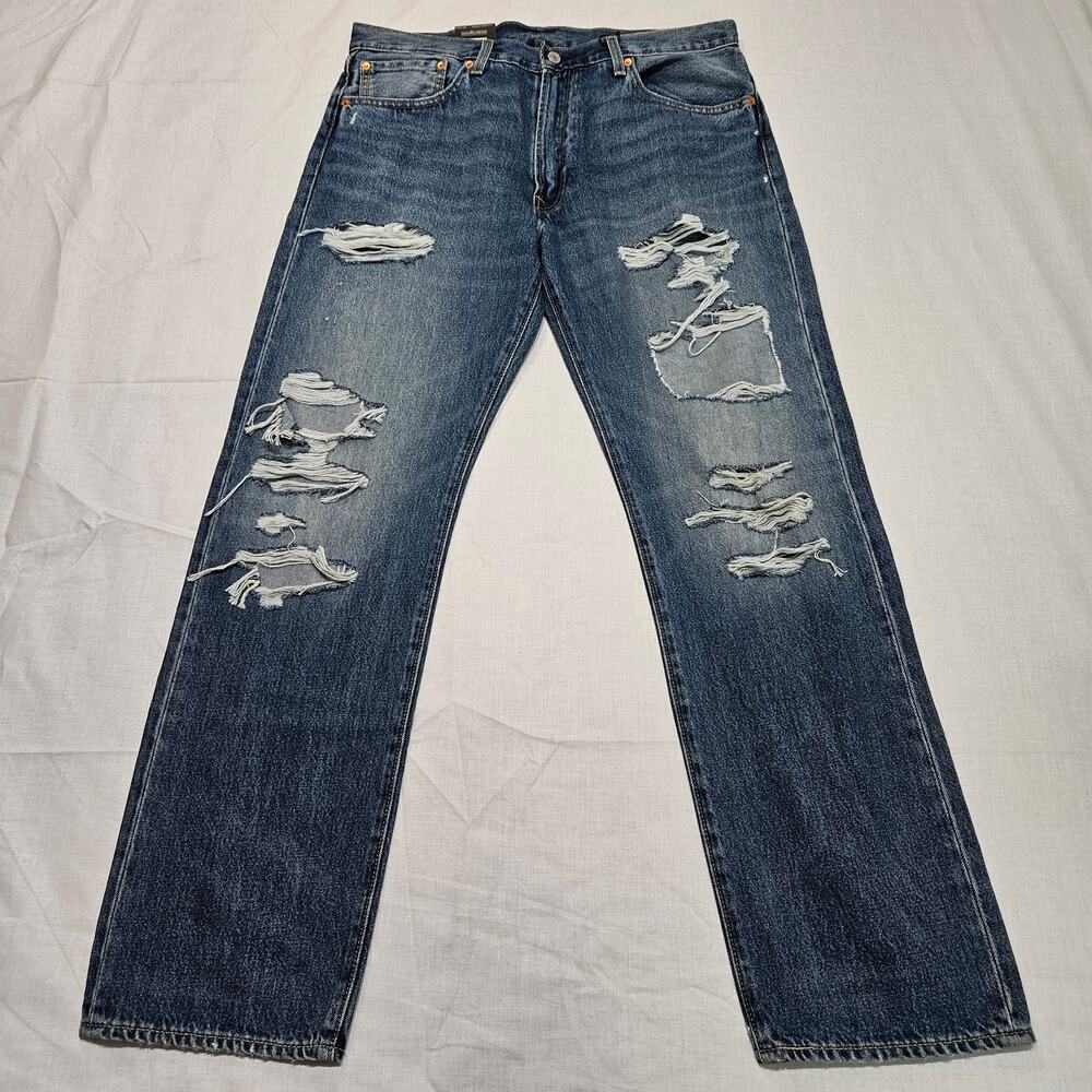 Levi's [Read] Men's 551 Z Straight Leg Distressed Blue Size 36x34(33)